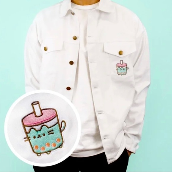 Pusheen white denim jacket - Picture 2 of 2